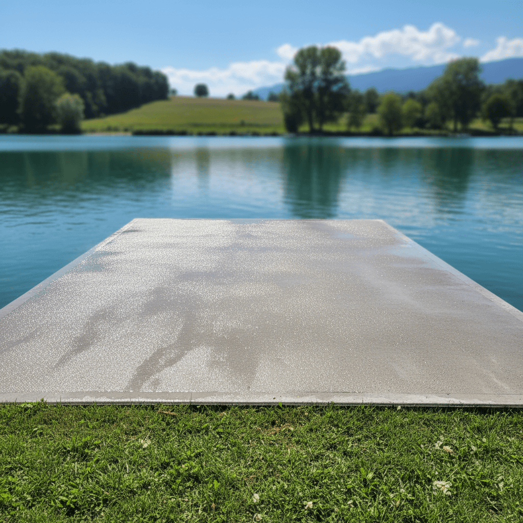 Clean dock after professional pressure washing