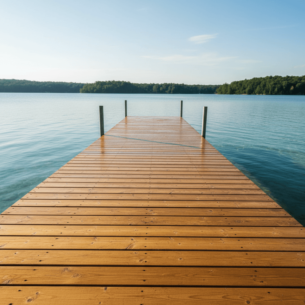 Traditional dock restored to pristine condition after cleaning