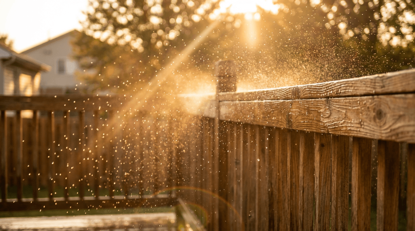 Clean dock with sparkling water reflecting sunlight